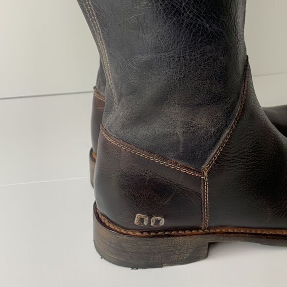Bed Stu Manchester tall dark brown distressed leather riding boots - Picture 8 of 14
